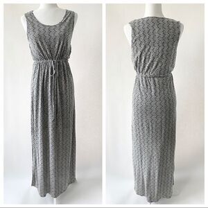 She & Sky Grey and Black Maxi Sun Dress Size Med